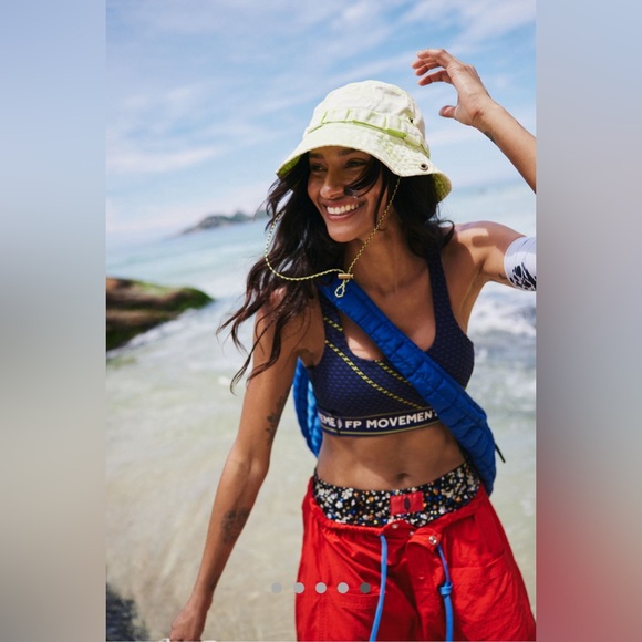 NWT FREE PEOPLE MOVEMENT Happy Trails Bucket Hat | Washed Lime MSRP $38 CURRENT main image 5